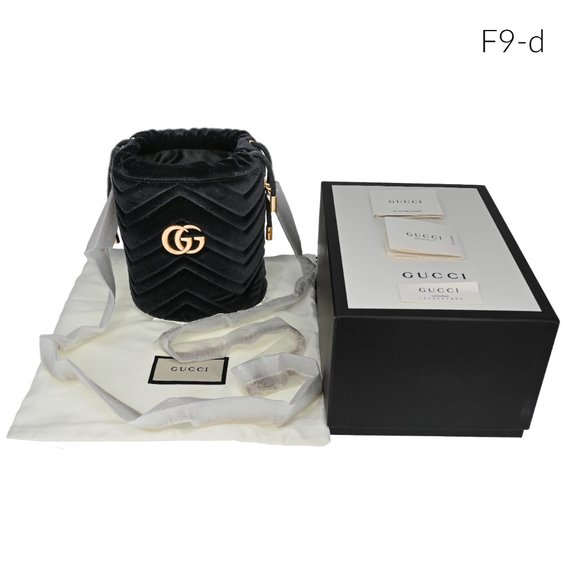 Gucci GG Marmont Matelassé Velvet Mini Bucket Bag - Picture 6 of 10
